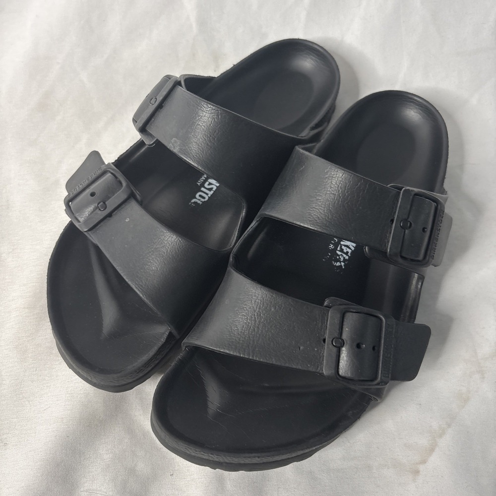 Birkenstock Unisex Arizona Essentials EVA Black Sandals EUR 39 / W 8-8.5 M 6-6.5